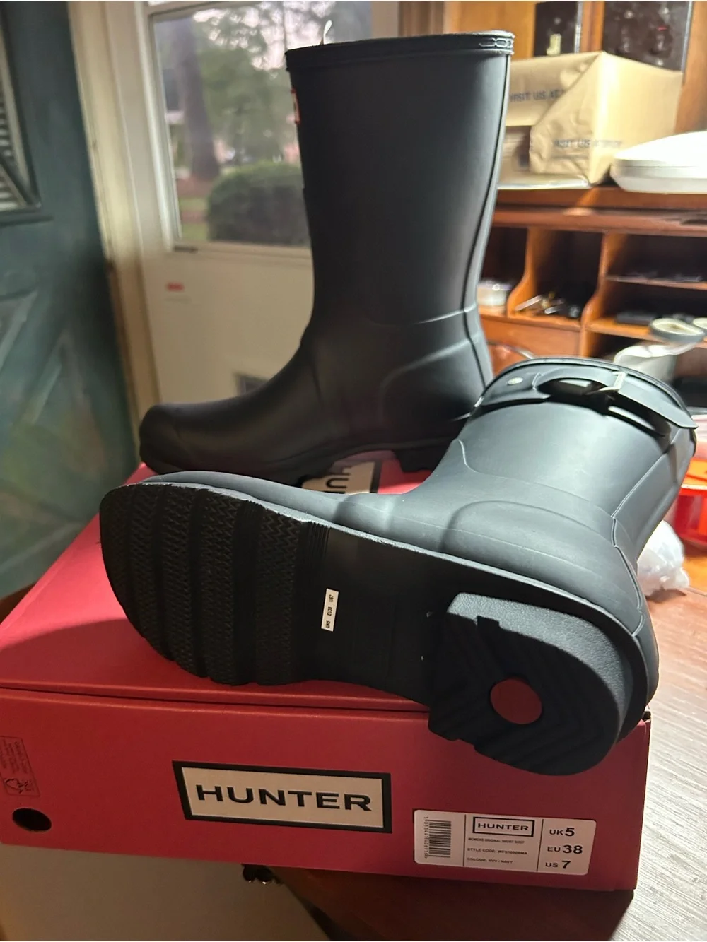 Women’s Hunter Black Short Rain Boots
